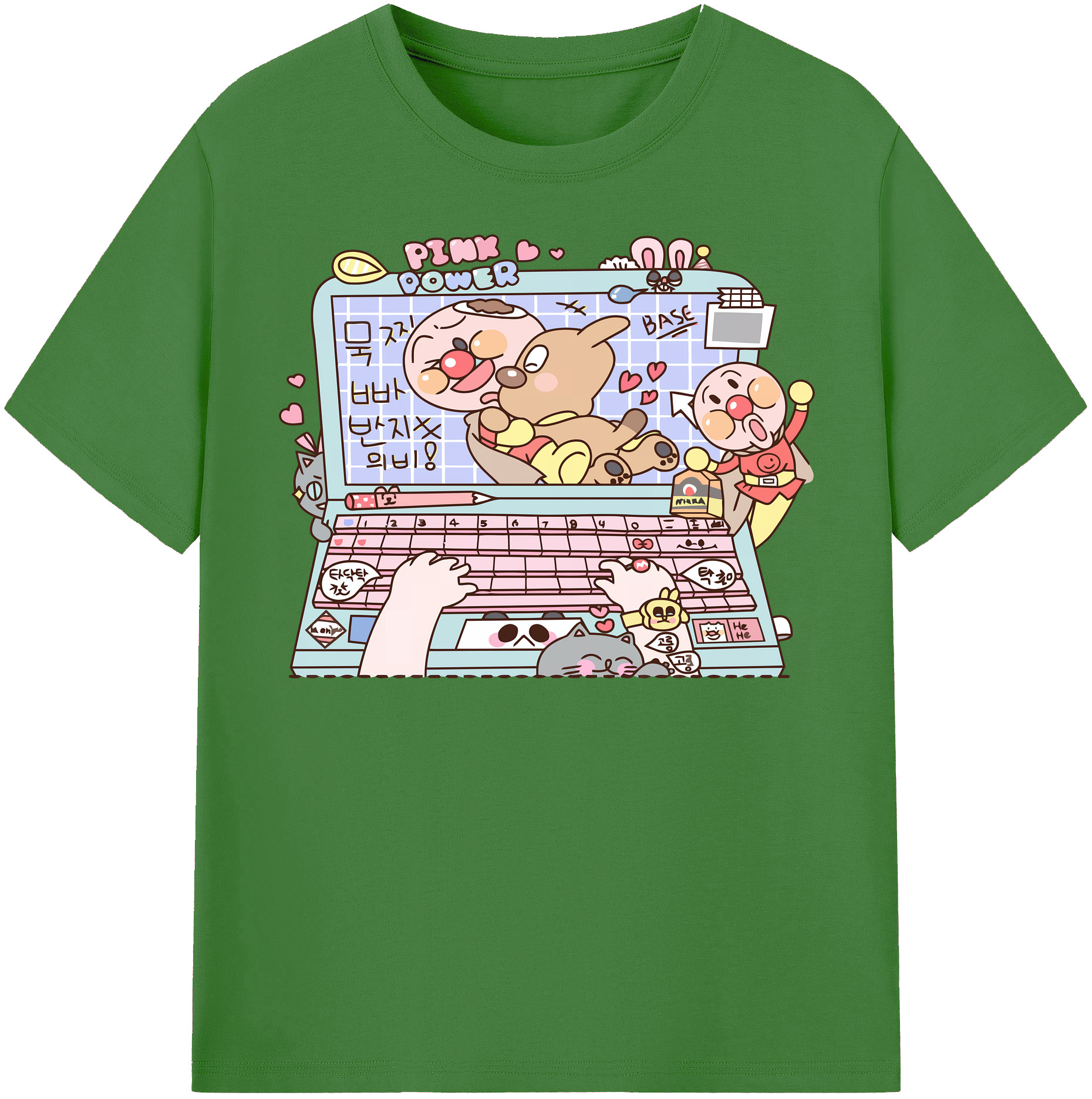 （画像用） アンパンマン Anpanman レディースカジュアルプリントTシャツ（綿100％）